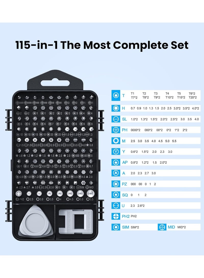 115 in 1 Precision Screwdriver Set Professional Magnetic Repair Tool Kit for Phone, Computer, Watch, Laptop, Xbox, Macbook, Game Console, Eyeglass, Electronic - Image 3